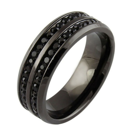 Jewelry - 8MM Couple  Sapphire Engagement Wedding Ring